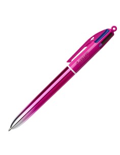 Scatola 12 penna sfera a scatto 4 Colori Smooth fusto rosa 1.0mm BIC® 303084 BIC A SCATTO 2