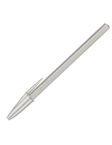 Scatola 20 penna sfera Cristal GlacE' fusto argento 1.0mm BIC® 302533 BIC CON CAPPUCCIO