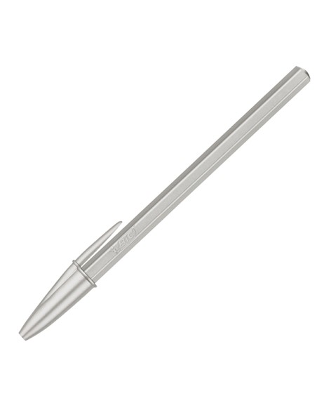 Scatola 20 penna sfera Cristal GlacE' fusto argento 1.0mm BIC® 302533 BIC CON CAPPUCCIO