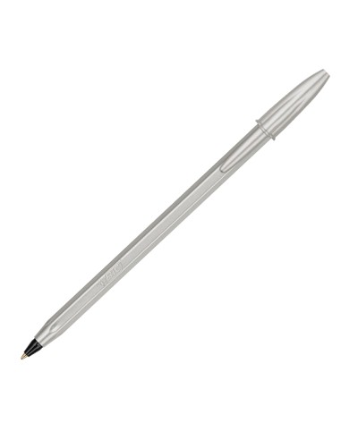 Scatola 20 penna sfera Cristal GlacE' fusto argento 1.0mm BIC® 302533 BIC CON CAPPUCCIO