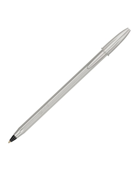 Scatola 20 penna sfera Cristal GlacE' fusto argento 1.0mm BIC® 302533 BIC CON CAPPUCCIO