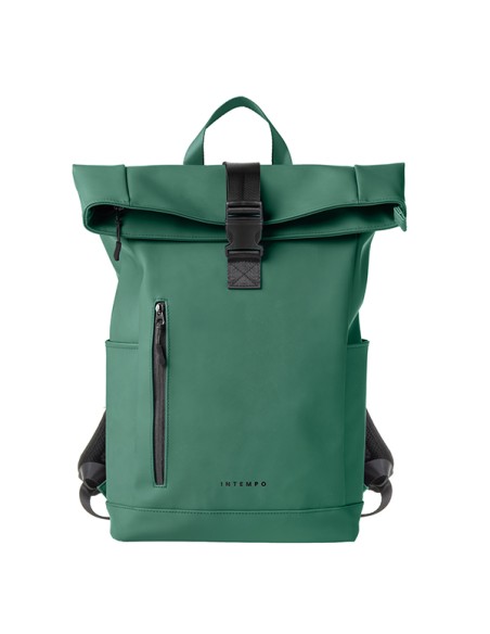 Zaino Roll-top Drop gomma antipioggia dim. 30x42x14cm verde InTempo 9239DRG24