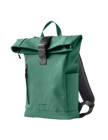 Zaino Roll-top Drop gomma antipioggia dim. 30x42x14cm verde InTempo 9239DRG24