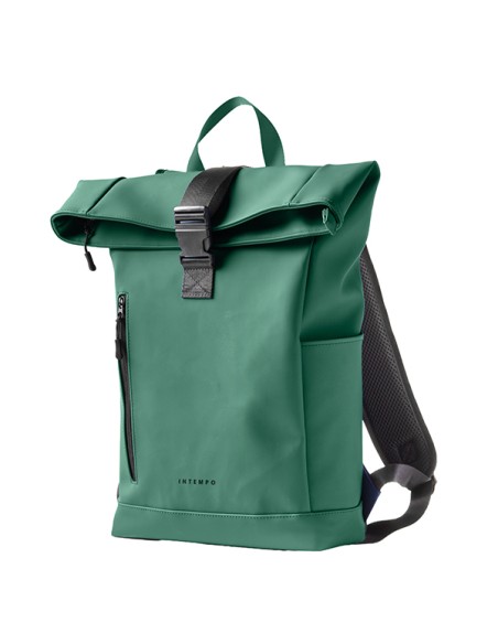 Zaino Roll-top Drop gomma antipioggia dim. 30x42x14cm verde InTempo 9239DRG24