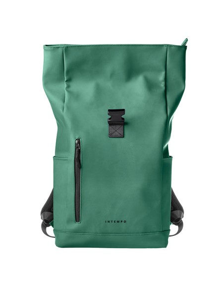 Zaino Roll-top Drop gomma antipioggia dim. 30x42x14cm verde InTempo 9239DRG24