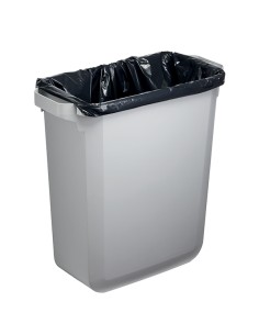 Bidone grigio DURABIN rettangolare in PP con maniglie per il trasporto 60 lt Dur 1800503050 DURABLE PATTUMIERE E BIDONI 2