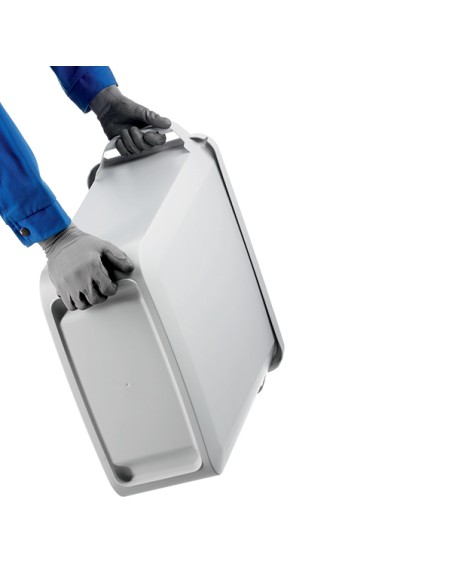 Bidone grigio DURABIN rettangolare in PP con maniglie per il trasporto 60 lt Dur 1800503050 DURABLE PATTUMIERE E BIDONI