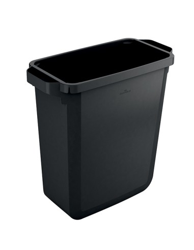 Bidone nero DURABIN rettangolare in PP con maniglie per il trasporto 60 lt Durab 1800503221 DURABLE PATTUMIERE E BIDONI