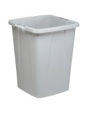Bidone grigio DURABIN quadrato in PP con maniglie per il trasporto 90 lt Durable 1800505050