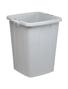 Bidone grigio DURABIN quadrato in PP con maniglie per il trasporto 90 lt Durable 1800505050 DURABLE PATTUMIERE E BIDONI
