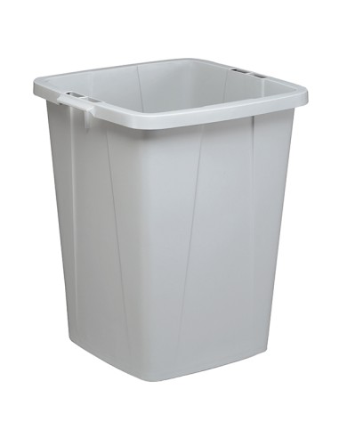 Bidone grigio DURABIN quadrato in PP con maniglie per il trasporto 90 lt Durable 1800505050 DURABLE PATTUMIERE E BIDONI