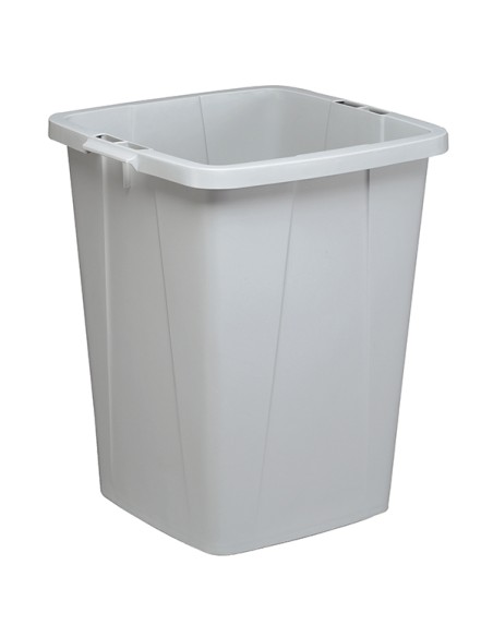 Bidone grigio DURABIN quadrato in PP con maniglie per il trasporto 90 lt Durable 1800505050 DURABLE PATTUMIERE E BIDONI