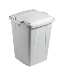 Bidone grigio DURABIN quadrato in PP con maniglie per il trasporto 90 lt Durable 1800505050 DURABLE PATTUMIERE E BIDONI 2