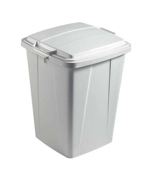 Bidone grigio DURABIN quadrato in PP con maniglie per il trasporto 90 lt Durable 1800505050 DURABLE PATTUMIERE E BIDONI