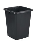 Bidone nero DURABIN quadrato in PP con maniglie per il trasporto 90 lt Durable 1800505221