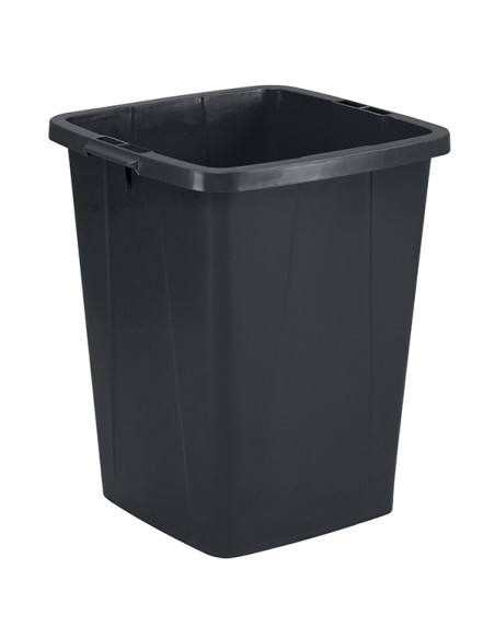 Bidone nero DURABIN quadrato in PP con maniglie per il trasporto 90 lt Durable 1800505221 DURABLE PATTUMIERE E BIDONI