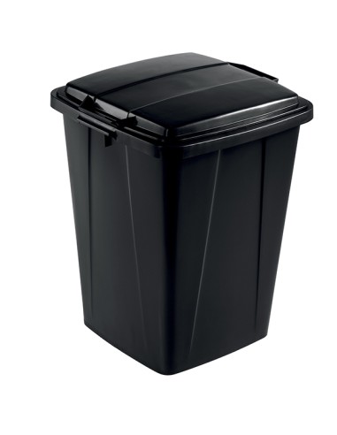 Bidone nero DURABIN quadrato in PP con maniglie per il trasporto 90 lt Durable 1800505221 DURABLE PATTUMIERE E BIDONI
