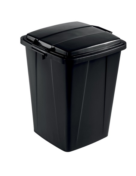 Bidone nero DURABIN quadrato in PP con maniglie per il trasporto 90 lt Durable 1800505221 DURABLE PATTUMIERE E BIDONI