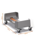 Carrello rettangolare in rPP per bidoni DURABIN da 60L 240x165x495mm Durable 3340-37