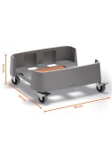 Carrello quadrato in rPP per bidoni DURABIN da 90L 390x165x415mm Durable 3341-37
