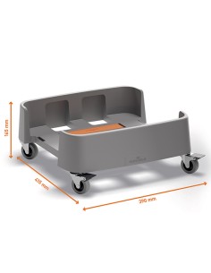 Carrello quadrato in rPP per bidoni DURABIN da 90L 390x165x415mm Durable 3341-37 DURABLE PATTUMIERE E BIDONI