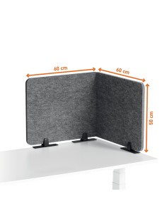 Pannello divisorio da scrivania EFFECT 120 pieghevole in feltro 1,2 m Durable 3134-58 DURABLE SCRIVANIE E TAVOLI RIUNIONE 2