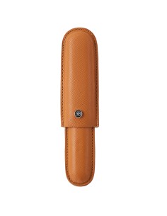 Astuccio portapenne Sigaro vera pelle Saffiano marrone Cross E000002