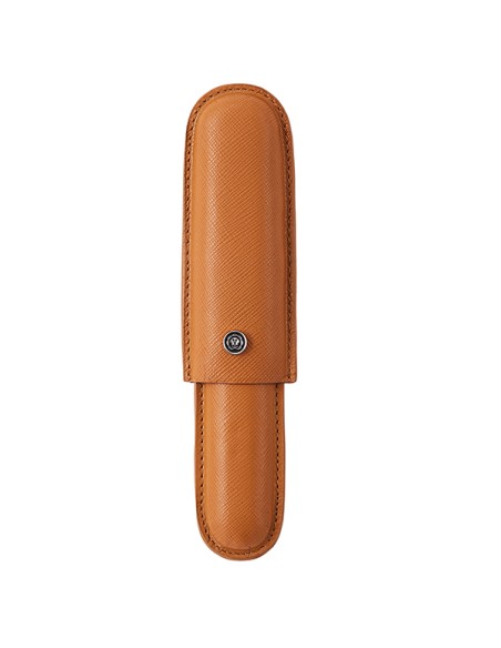 Astuccio portapenne Sigaro vera pelle Saffiano marrone Cross E000002