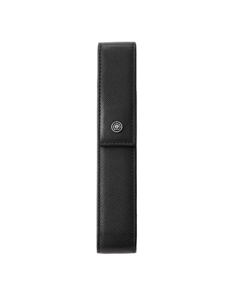 Astuccio Portapenne c/chiusura magnetica vera pelle Saffiano nero Cross E000011 Cross PELLETTERIA