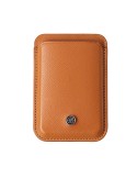 Portacarte magnetico vera pelle Saffiano marrone Cross E000052