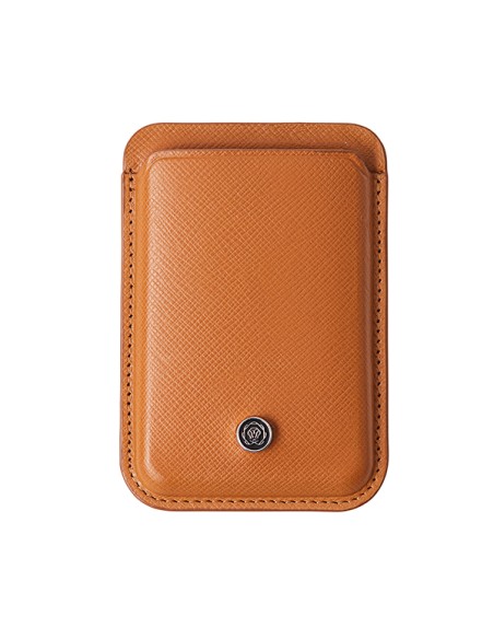 Portacarte magnetico vera pelle Saffiano marrone Cross E000052