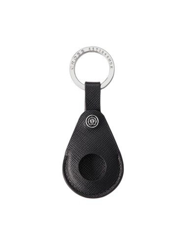 Portachiavi per Smart Tracker vera pelle Saffiano nero Cross E000061