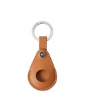 Portachiavi per Smart Tracker vera pelle Saffiano marrone Cross E000062