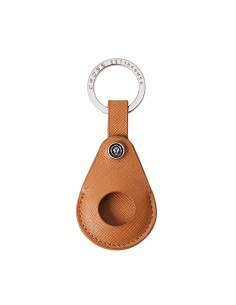 Portachiavi per Smart Tracker vera pelle Saffiano marrone Cross E000062