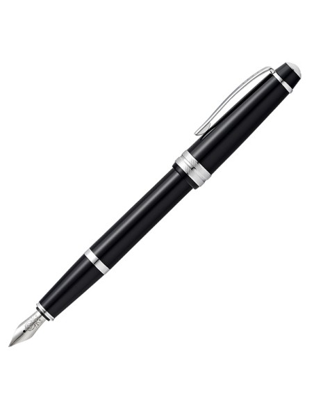 Penna stilografica Bailey Light punta M fusto nero/chromo Cross E011065