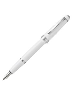Penna stilografica Bailey Light punta M fusto bianco/chromo Cross E011055