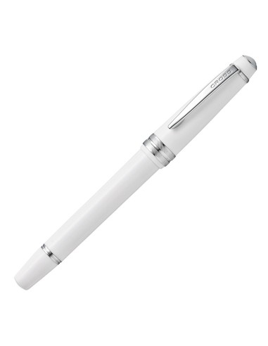 Penna stilografica Bailey Light punta M fusto bianco/chromo Cross E011055
