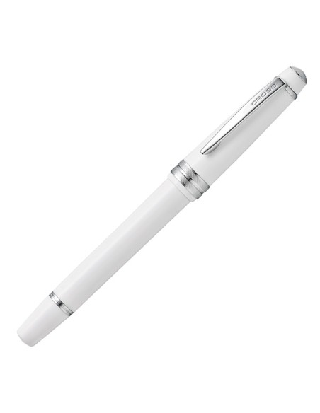 Penna stilografica Bailey Light punta M fusto bianco/chromo Cross E011055