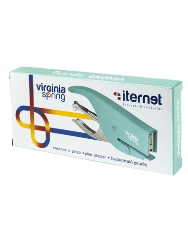 Cucitrice a pinza Virginia spring AZZURRO in scatola Iternet 0101AZ ITERNET CUCITRICI A PINZA