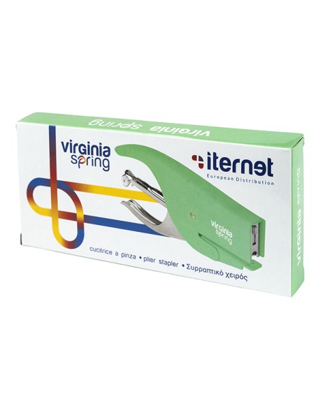 Cucitrice a pinza Virginia spring VERDE in scatola Iternet 0101VE ITERNET CUCITRICI A PINZA