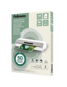Scatola 100 pouches riciclate 80mic A5 Fellowes 100143440
