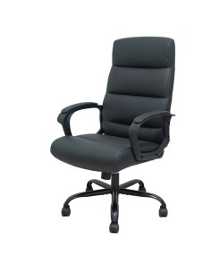 Poltrona direzionale Opti545 in ecopelle nero schienale alto e braccioli fissi 8435501019596 Piqueras y Crespo SEDUTE DIREZIO...