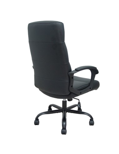 Poltrona direzionale Opti545 in ecopelle nero schienale alto e braccioli fissi 8435501019596 Piqueras y Crespo SEDUTE DIREZIO...