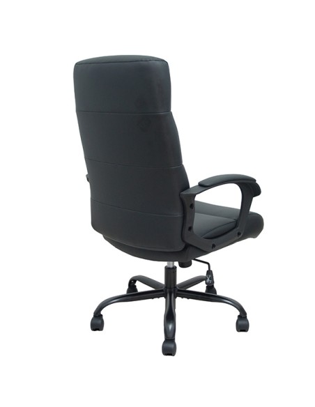 Poltrona direzionale Opti545 in ecopelle nero schienale alto e braccioli fissi 8435501019596 Piqueras y Crespo SEDUTE DIREZIO...
