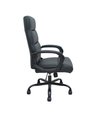 Poltrona direzionale Opti545 in ecopelle nero schienale alto e braccioli fissi 8435501019596 Piqueras y Crespo SEDUTE DIREZIO...