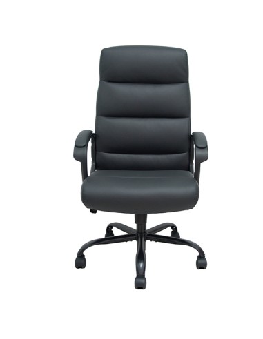 Poltrona direzionale Opti545 in ecopelle nero schienale alto e braccioli fissi 8435501019596 Piqueras y Crespo SEDUTE DIREZIO...