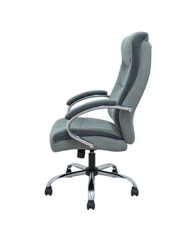 Poltrona direzionale Opti533 in tessuto grigio c/braccioli fissi base cromata Pi 8435501019459 Piqueras y Crespo SEDUTE DIREZ...