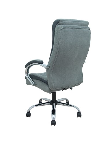 Poltrona direzionale Opti533 in tessuto grigio c/braccioli fissi base cromata Pi 8435501019459 Piqueras y Crespo SEDUTE DIREZ...