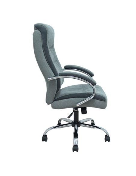 Poltrona direzionale Opti533 in tessuto grigio c/braccioli fissi base cromata Pi 8435501019459 Piqueras y Crespo SEDUTE DIREZ...