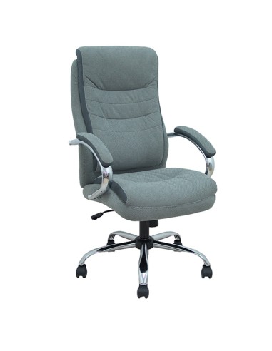 Poltrona direzionale Opti533 in tessuto grigio c/braccioli fissi base cromata Pi 8435501019459 Piqueras y Crespo SEDUTE DIREZ...